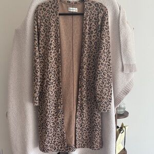Abercrombie & Fitch Brown Leopard Print Cardigan